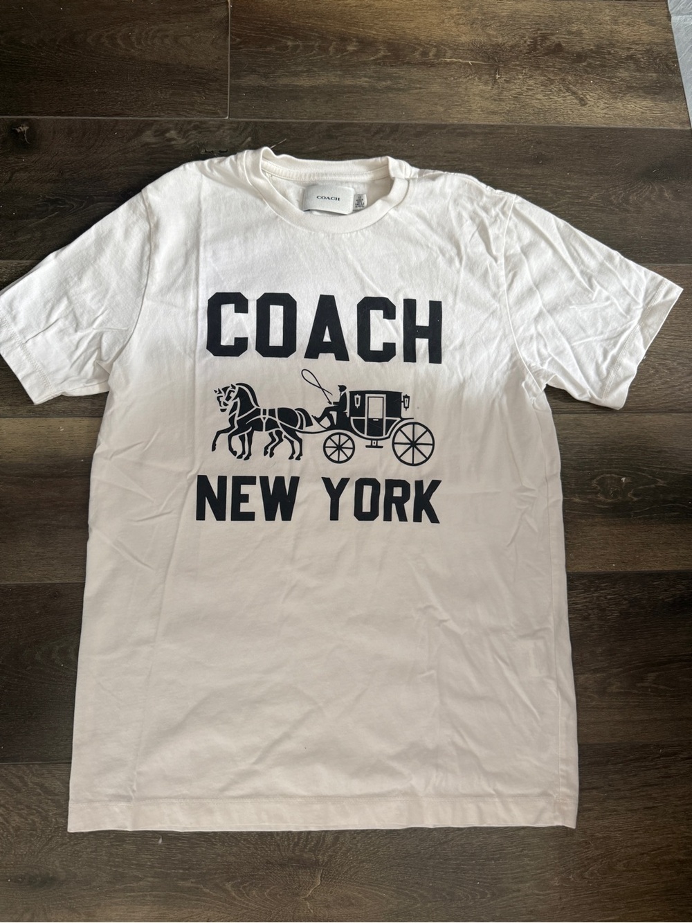 Coach New York White Logo T-Shirt